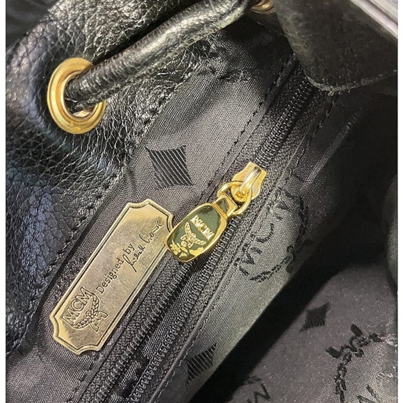 MCM Black Leather Backpack main image 10